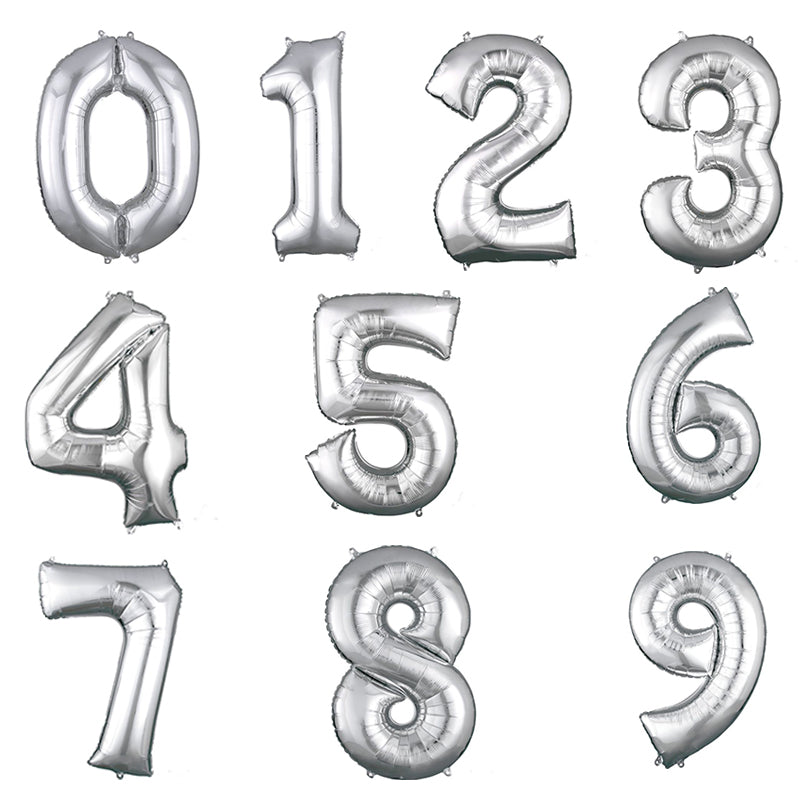Silver - Large Number 86cm
