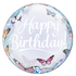Happy Birthday Soft Butterfly - Bubble Balloon
