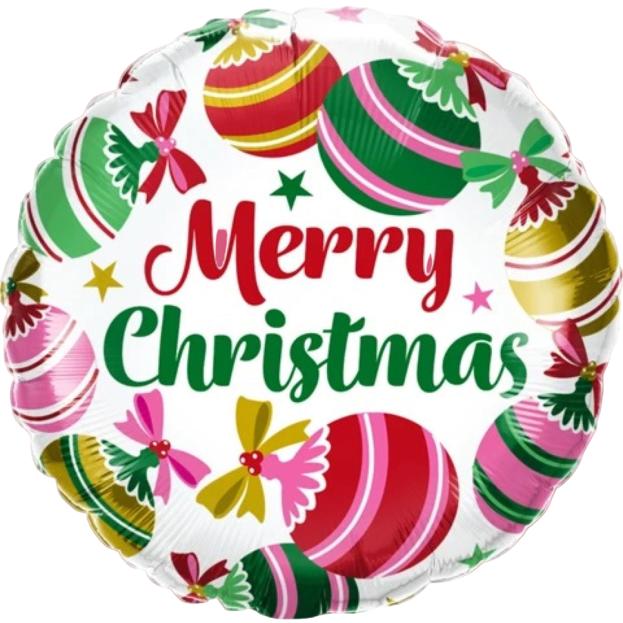 Christmas Ornaments and Stars Balloon