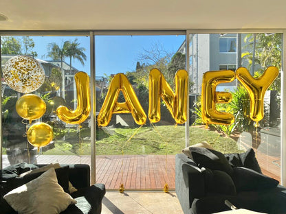 Gold Letter T Balloon - 86cm