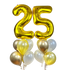 25th Birthday Balloon Set – Number Foils & 12 Latex Balloons