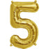 Gold - Large Number 86cm with Helium