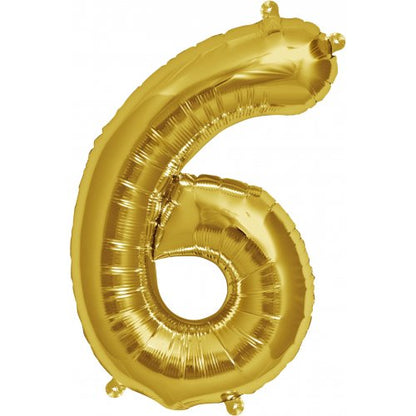 Gold - Large Number 86cm with Helium