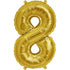Gold - Large Number 86cm with Helium