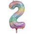 Pastel Rainbow - Large Number 86cm