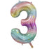 Pastel Rainbow - Large Number 86cm