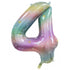 Pastel Rainbow - Large Number 86cm