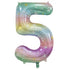 Pastel Rainbow - Large Number 86cm