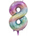 Pastel Rainbow - Large Number 86cm
