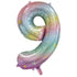 Pastel Rainbow - Large Number 86cm