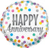 Happy Anniversary Confetti Dots Balloon