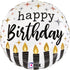Satin Metallic Birthday Candle Balloon