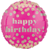 Holographic Dotty Happy Birthday Balloon