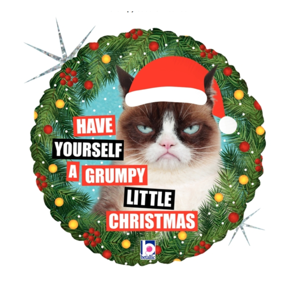 Grumpy Cat Christmas Balloon
