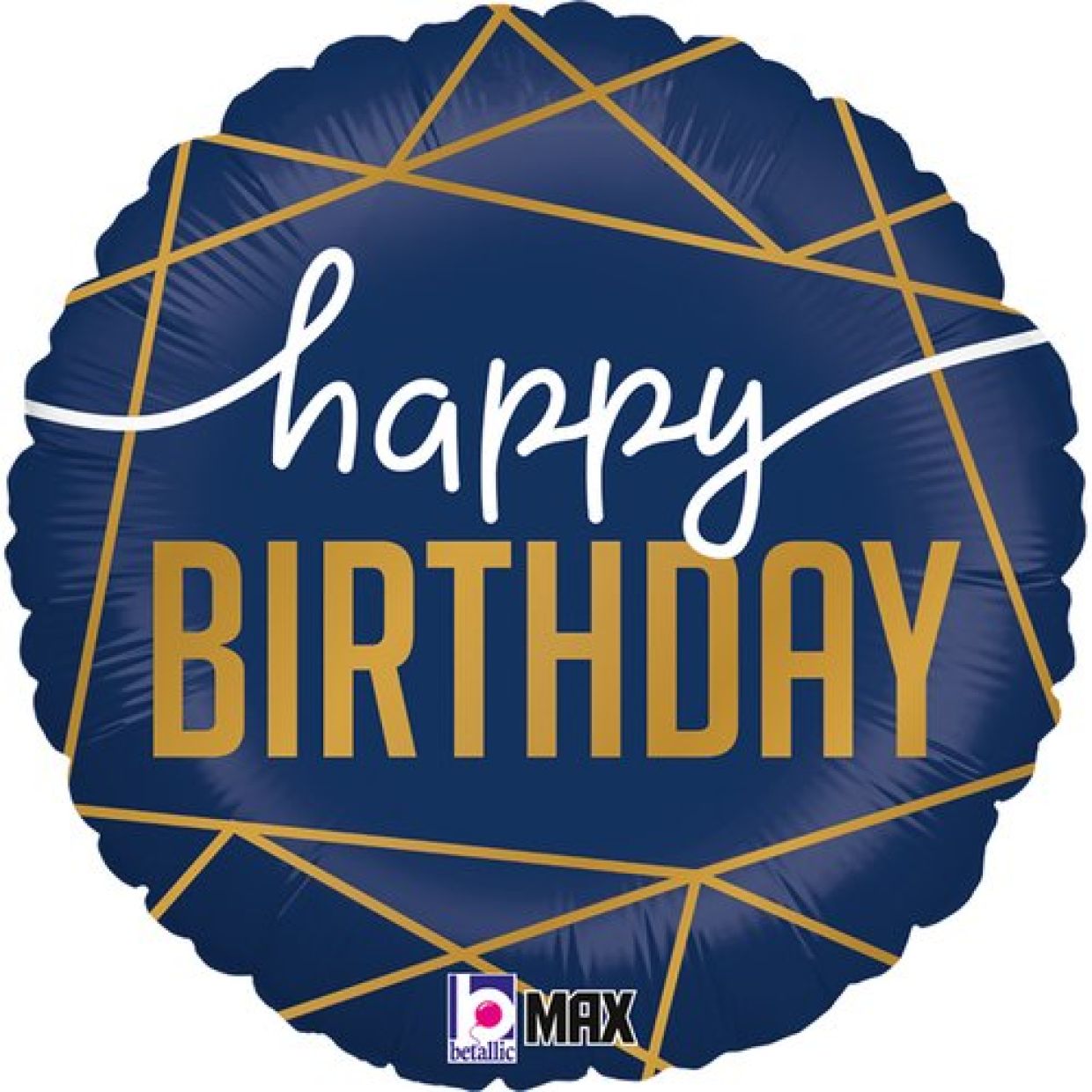 Navy Birthday Balloon