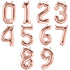 2 Numbers with 12 metallic/chrome latex 28cm balloons