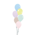 6 Pastel Matte Latex Balloon Bouquet in pastel colours of your choice
