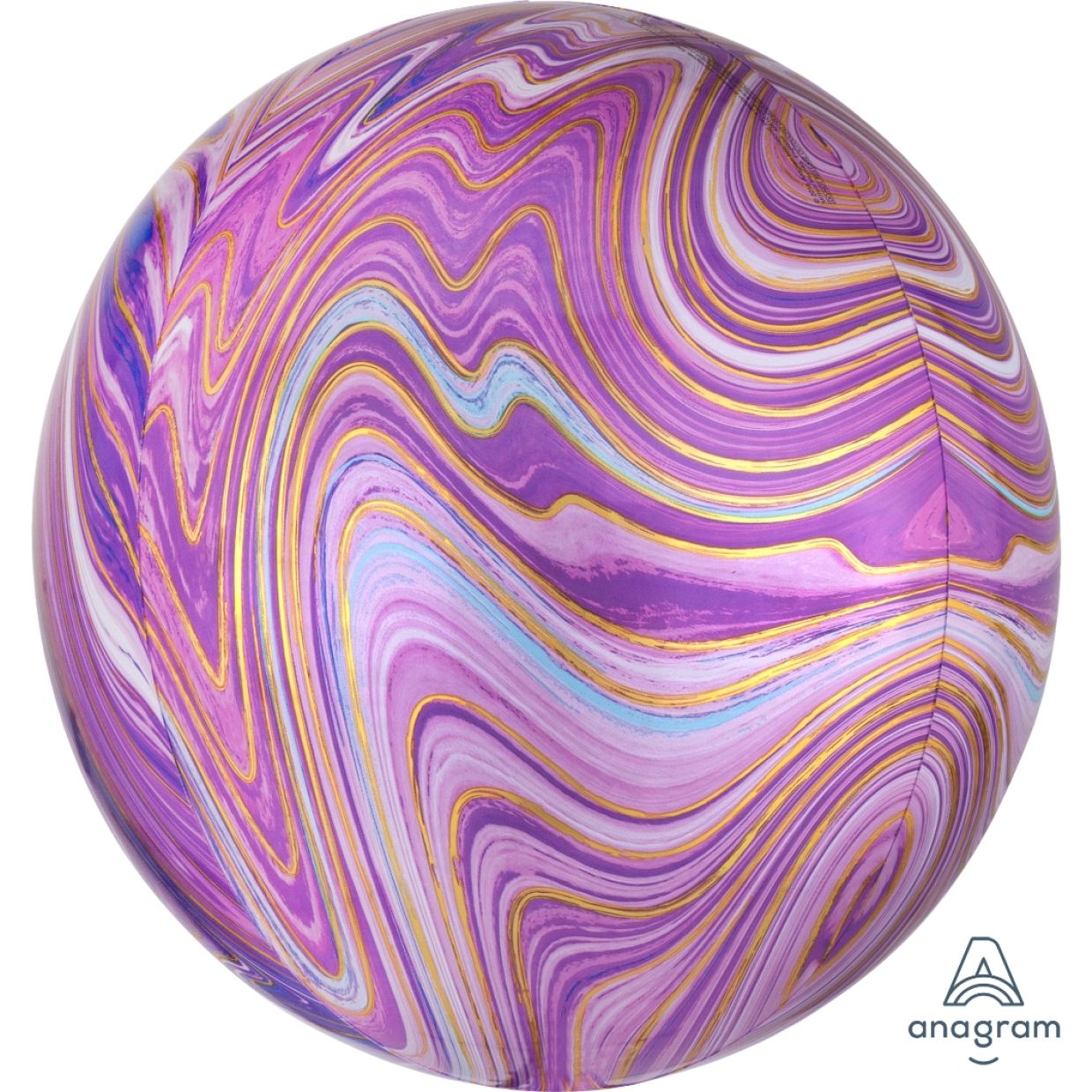 Purple Marble Orbz Balloon