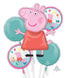 Peppa Pig Foil Balloon Bouquet