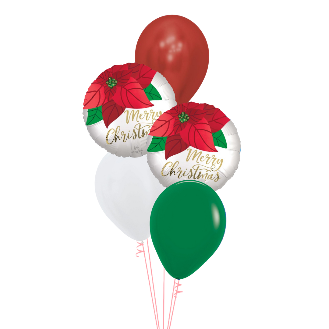 Satin Christmas Poinsettia Bouquet