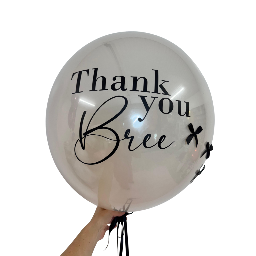 Personalised Clear Bubble Balloon - Thank You
