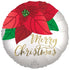 Satin Christmas Poinsettia Balloon