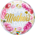 Mother's Day Pink Peonies Bubble Balloon