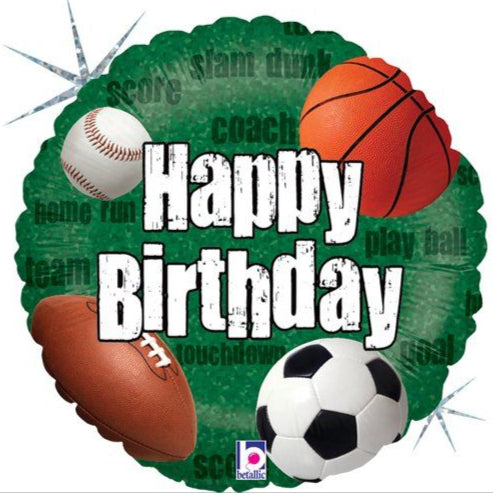 Sports Balls Birthday Foil Balloon