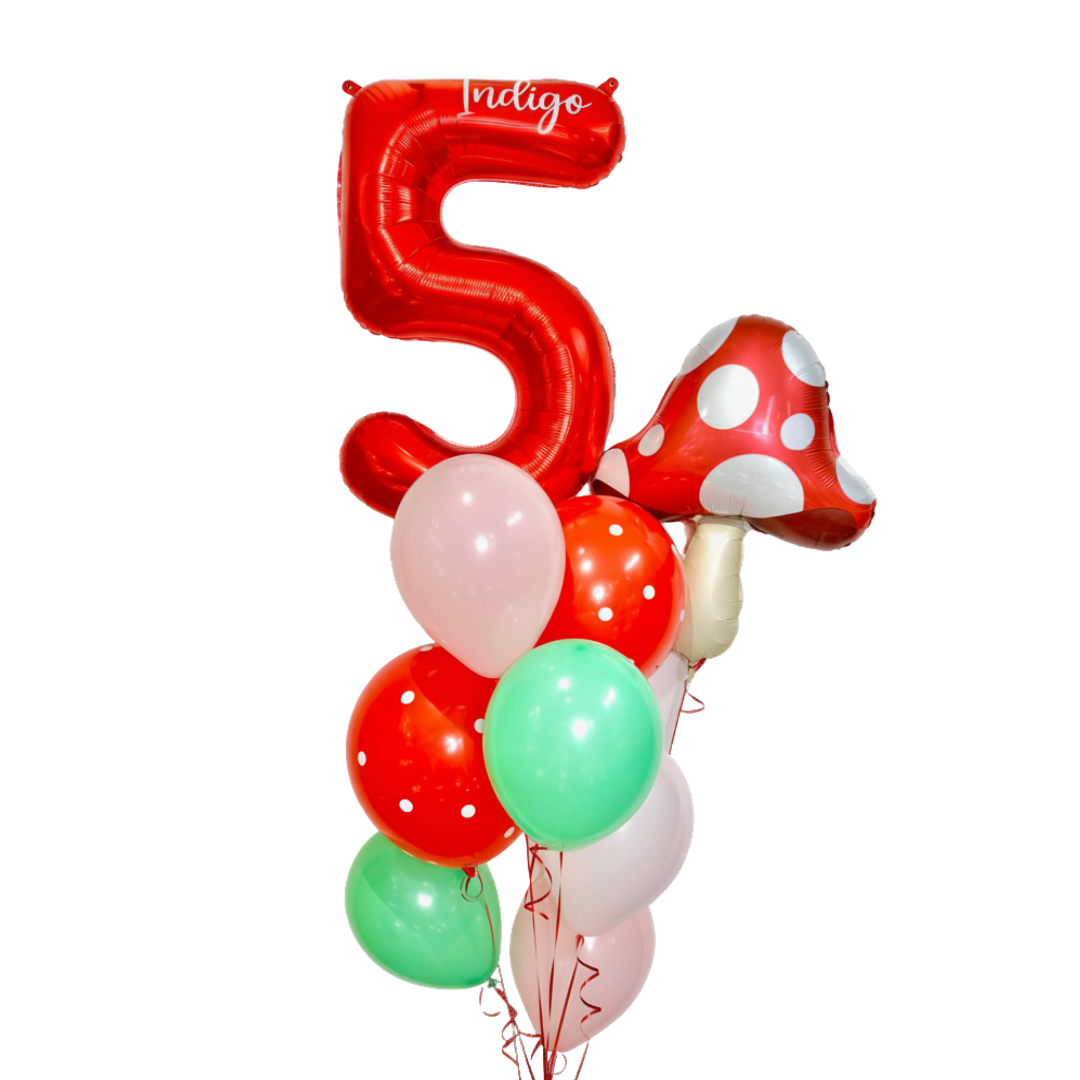Mushroom Magic Number Balloon Bouquet