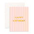 Birthday Peony Pinstripe Greeting Card
