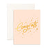 Congrats Stars Cream Greeting Card