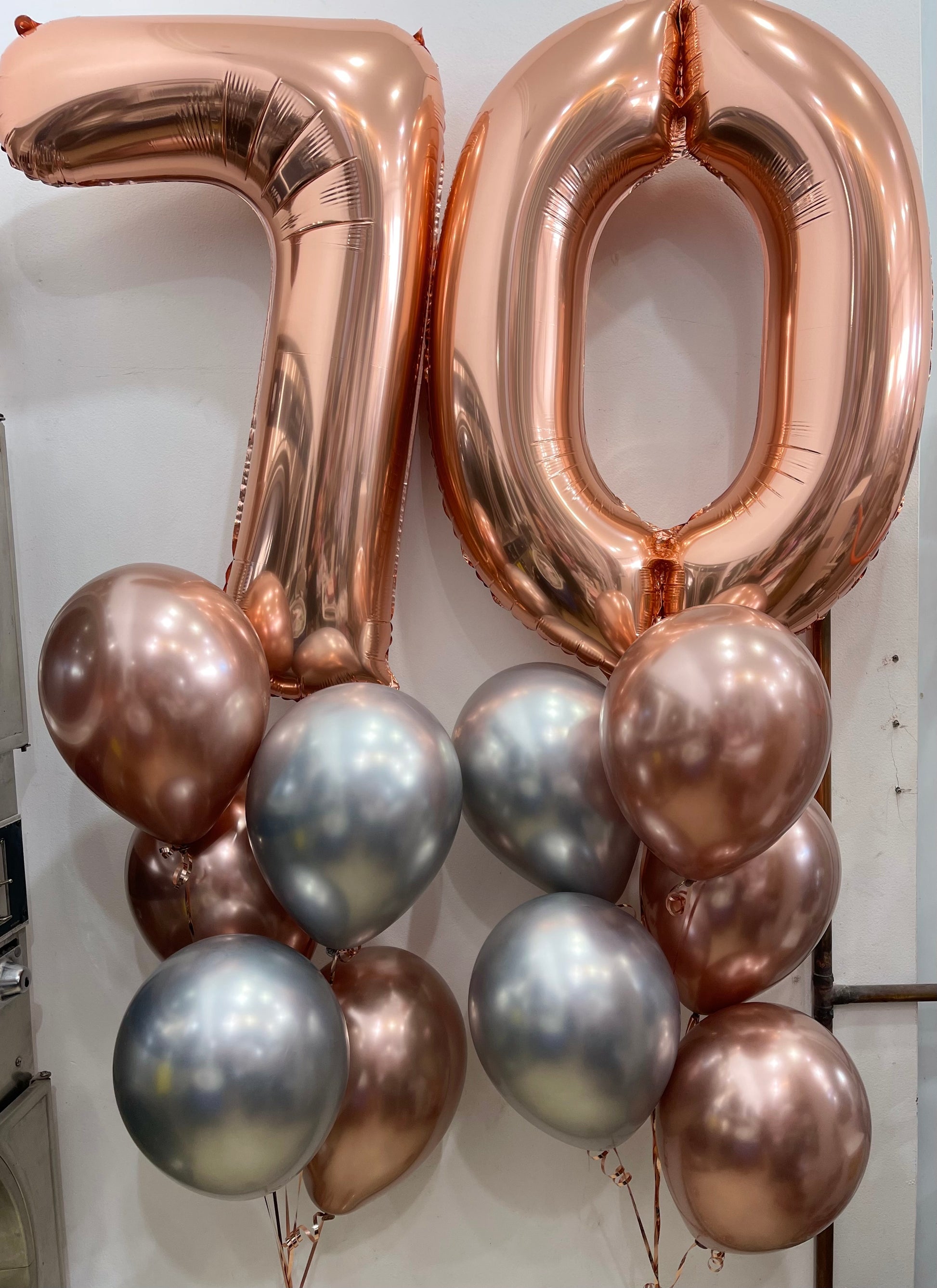 Large Number Foil + 9 x Latex Balloon Bouquet - Oh My Balloon Bar