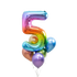 Large Number Balloon and 5 latex balloons