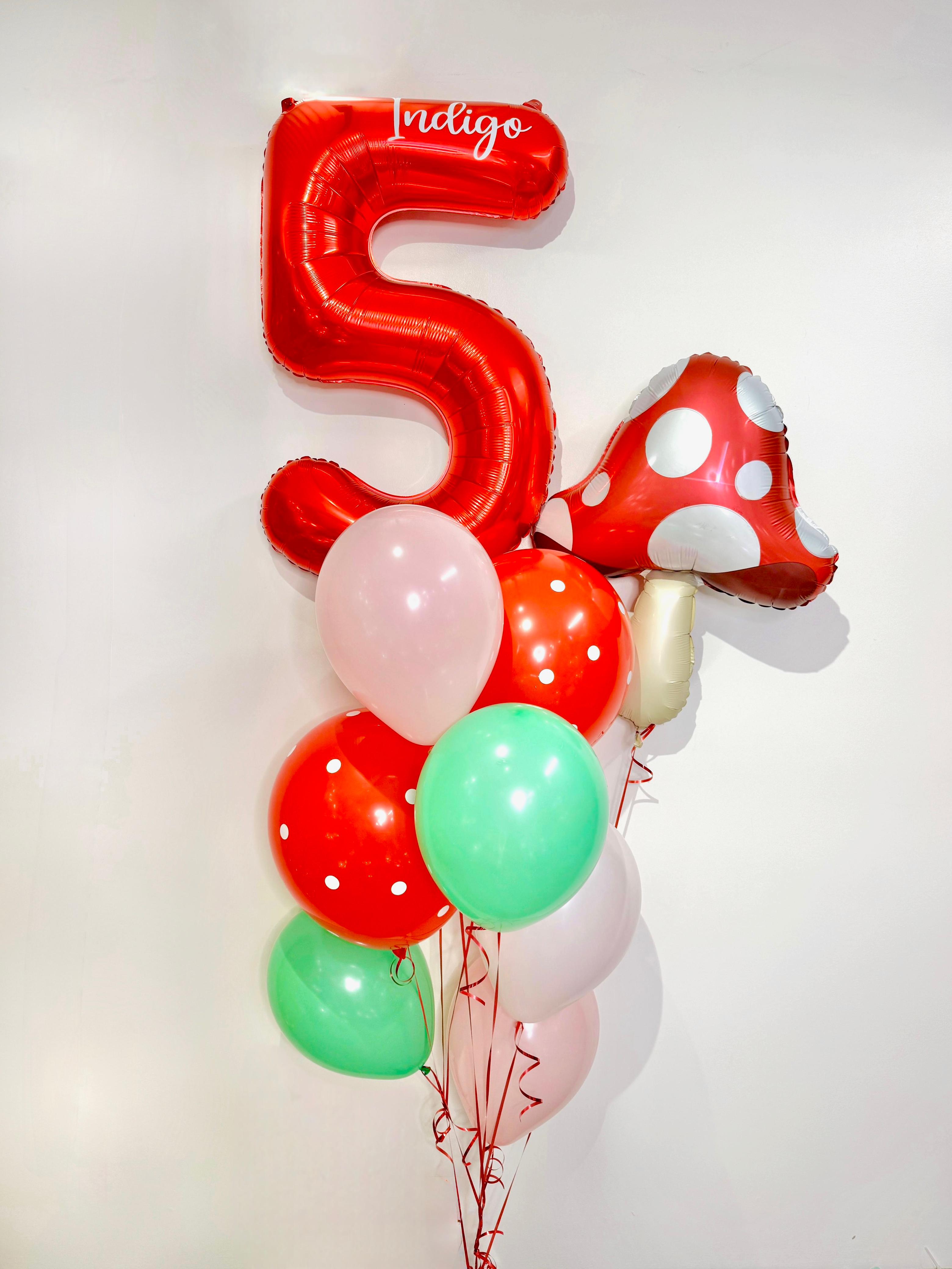 Mushroom Magic Number Balloon Bouquet