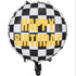 Checkerboard Happy Birthday Balloon