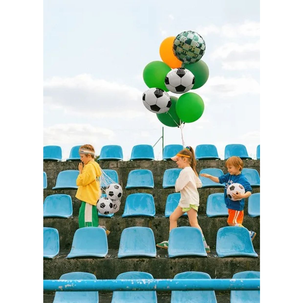 Happy Birthday with Soccer Balls