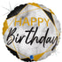 Black Marble Happy Birthday balloon
