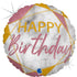 Rose Gold Marble Happy Birthday Balloon