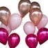 3 shades of pink - 12 x 28cm latex balloons