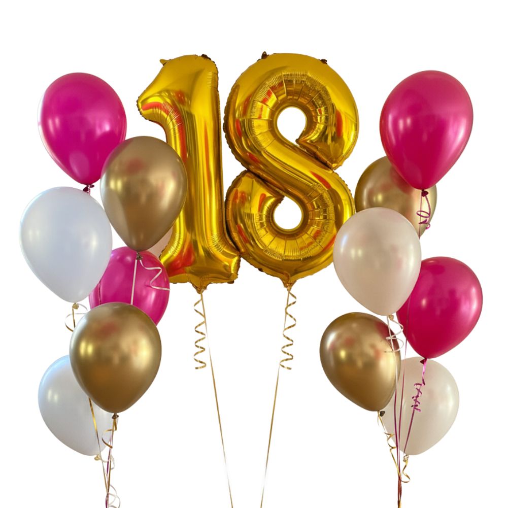 2 Large Number Bouquet and 12 Latex