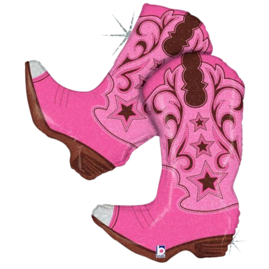 Pink Country Boot Balloon