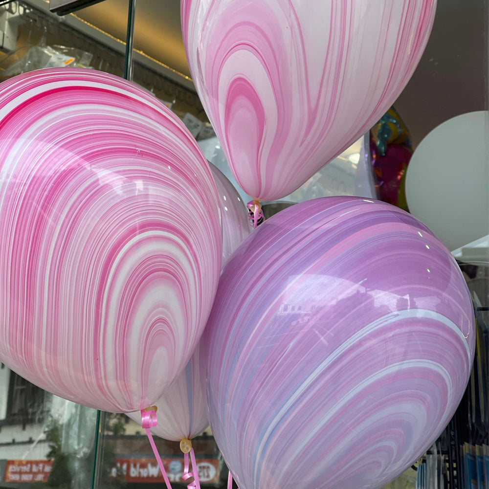 3 x 28cm Agate latex helium balloons