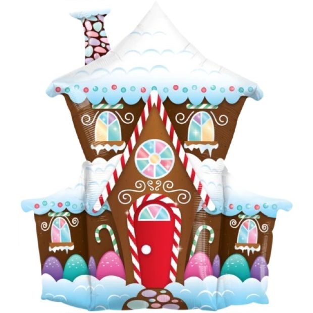 Gingerbread House 93cm foil helium filled