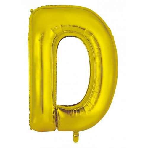 Gold Letter D Balloon - 86cm