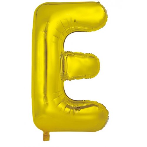 Gold Letter E Balloon - 86cm