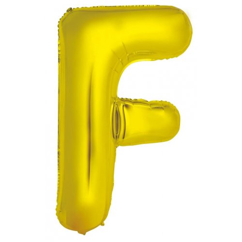 Gold Letter F Balloon - 86cm