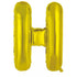 Gold Letter H Balloon - 86cm