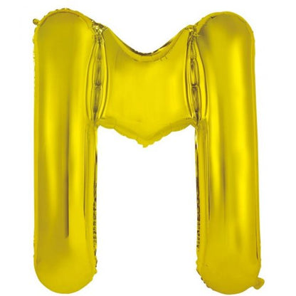 Gold Letter M Balloon - 86cm