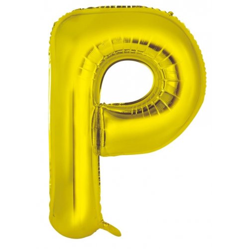 Gold Letter P Balloon - 86cm