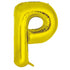 Gold Letter P Balloon - 86cm